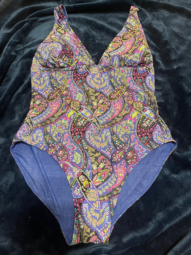 Vera Bradley Blue Paisley-Print One-Piece Swimsuit
